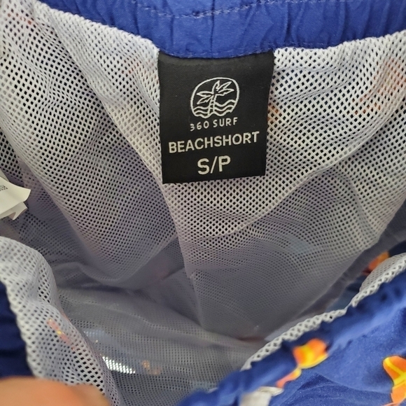 360 Surf Mens Beach Short Navy w/ Surfboards and Waves Recycled Poly Choose Size - Picture 8 of 8